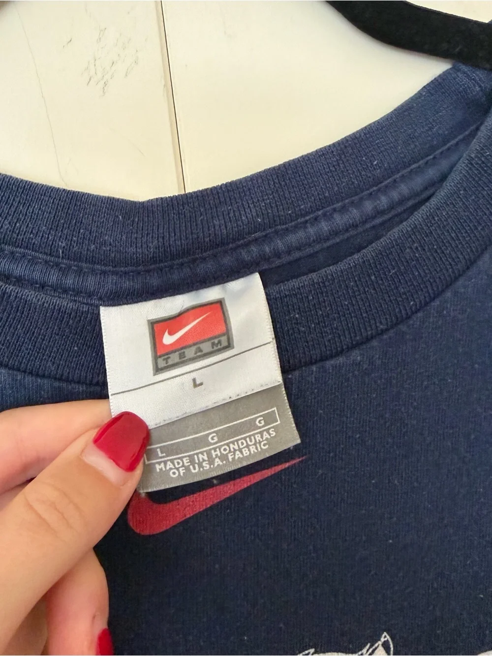 Y2K Vintage Nike Boston Red Sox Navy Graphic Tee Baggy